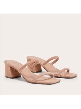 Everlane Shoes 7 Double Strap Heel Sandals Tan
